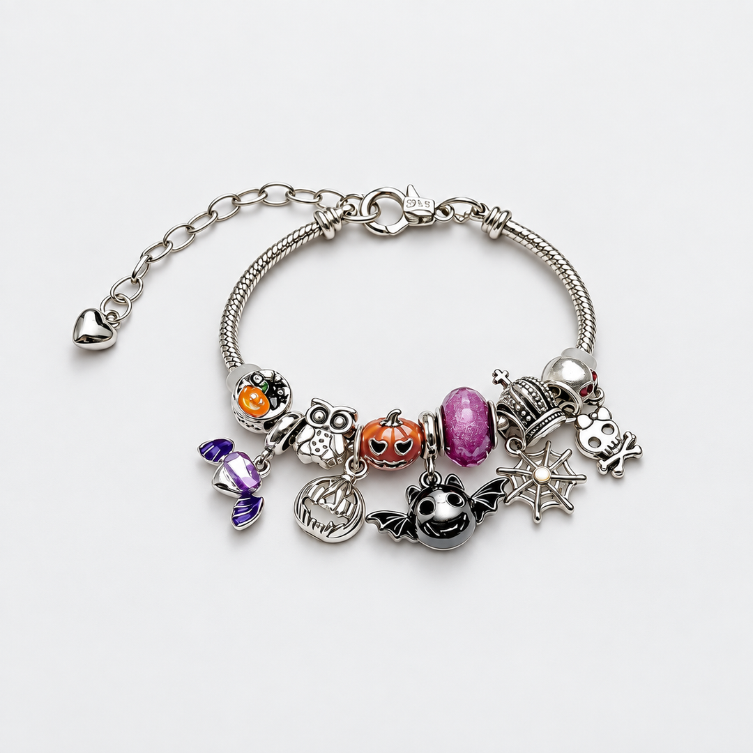 "Midnight Halloween" Charm Bracelet