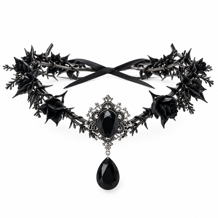 Dark Rose Gothic Headpiece