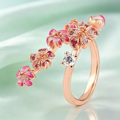 🌸 Romantic Floral Open Ring A Bloom Of Elegance. A Celebration Of Feminine Beauty. ✨