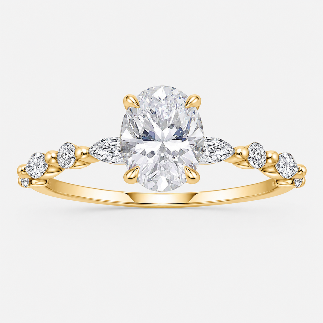 Oval Cut CZ Statement Ring