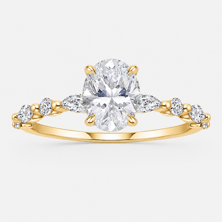 Oval Cut CZ Statement Ring