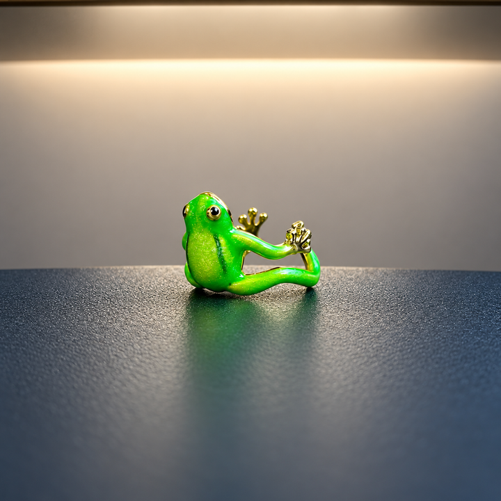 Playful Frog Open Ring