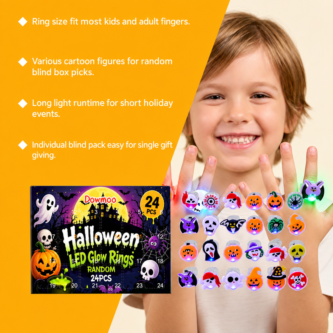 Halloween Mystery LED Glow Ring Box