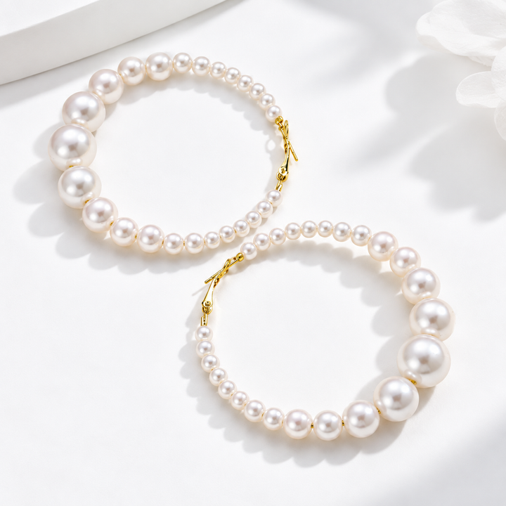 Pearl Hoop Earrings