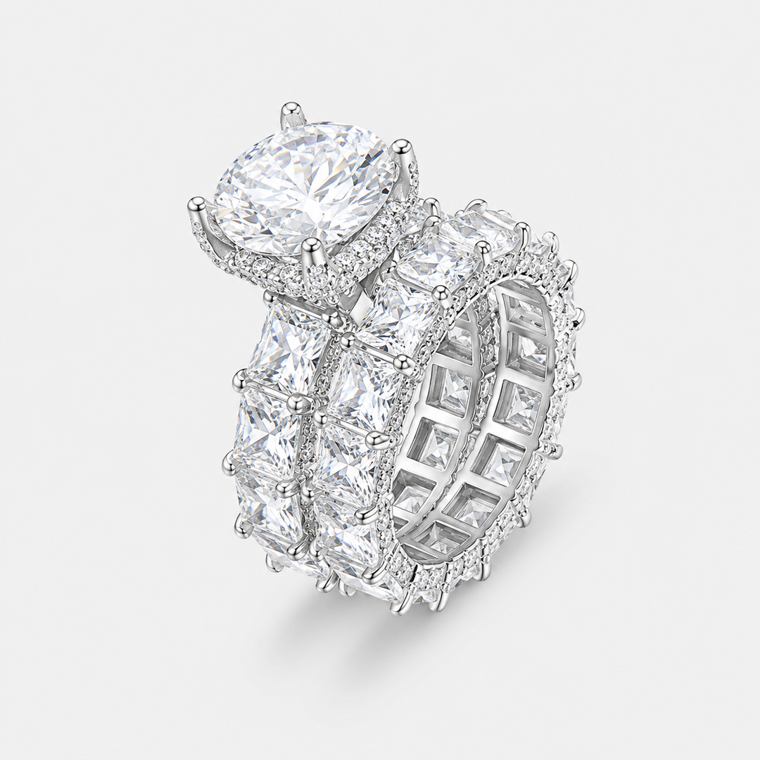 Statement Solitaire Ring Set