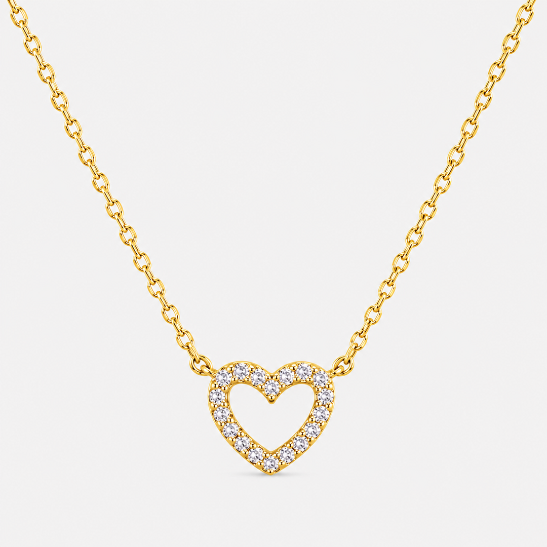 Pavé Heart Pendant Necklace