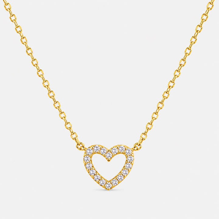 Pavé Heart Pendant Necklace