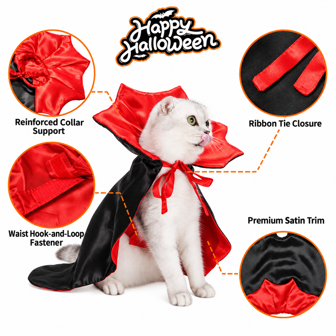 Spooky Vampire Pet Cape