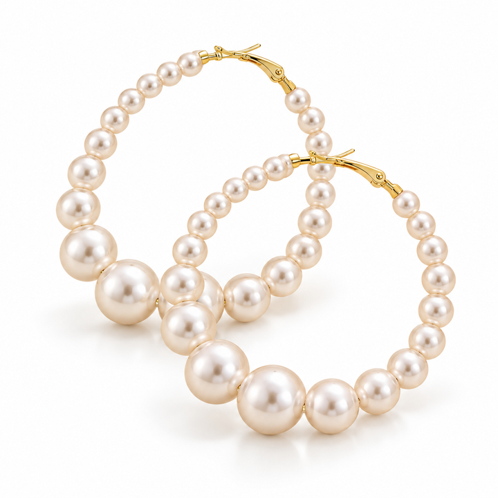 Pearl Hoop Earrings