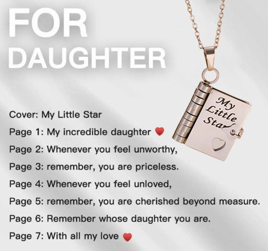 Book Pendant Necklace