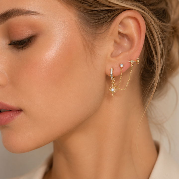 Pavé Chain Link Earrings