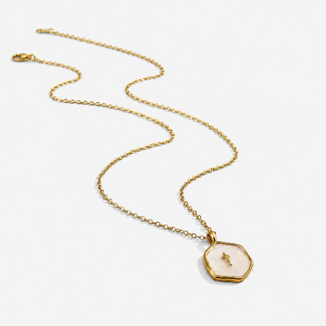 Enamel Cross Pendant Necklace