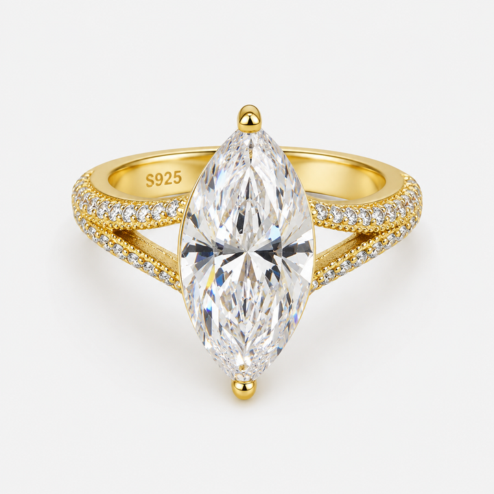 Pear-Cut Pavé Statement Ring