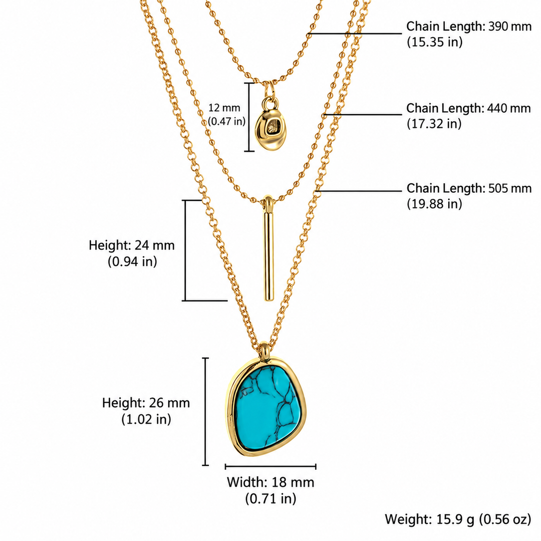 Layered Turquoise Pendant Necklace