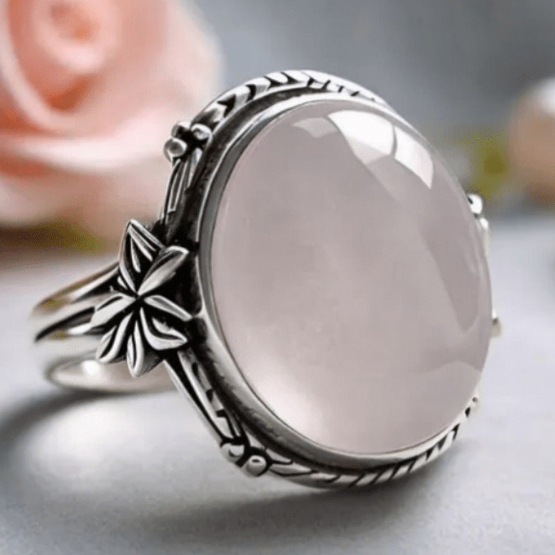 Moonlit Bloom Ring side detail